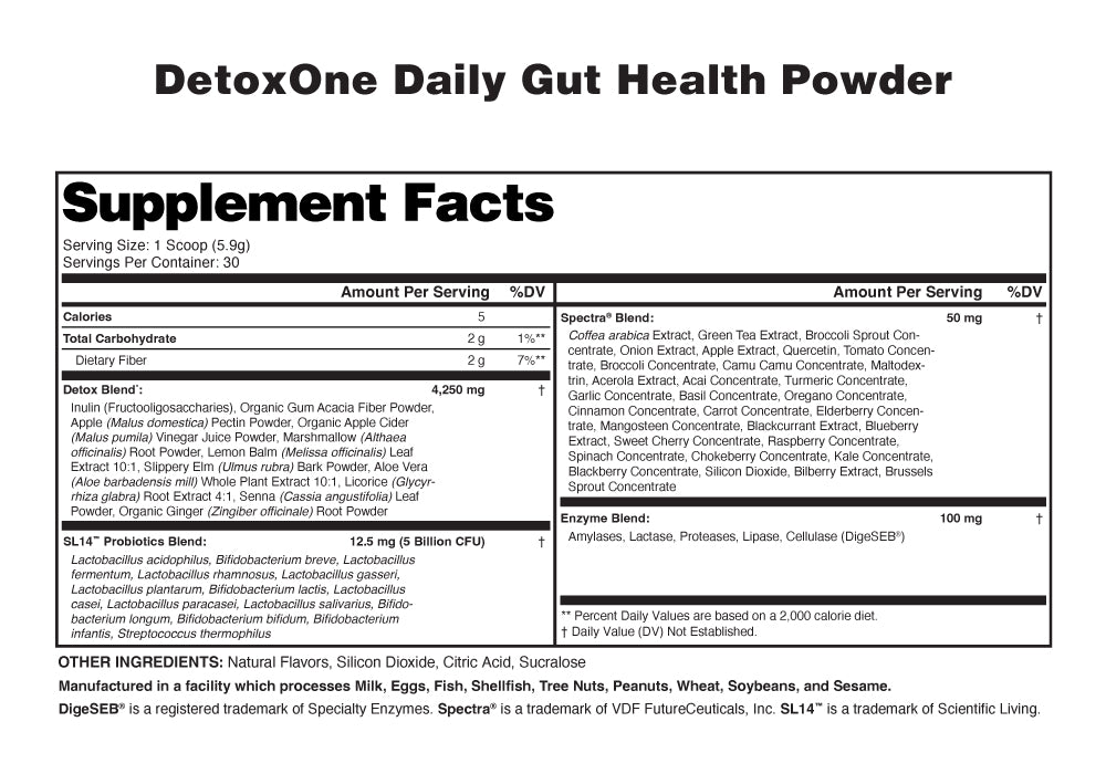 DetoxOne Daily Gut Health Powder