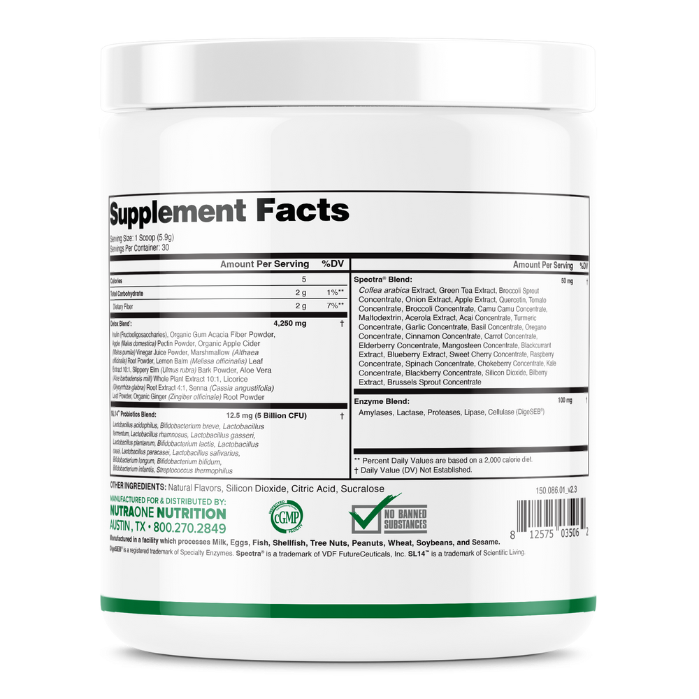 DetoxOne Daily Gut Health Powder