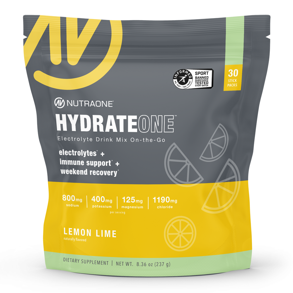 NutraOne HydrateOne Stick Packs | Electrolytes On-The-Go | 5 Star Nutrition